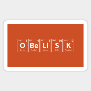 Obelisk (O-Be-Li-S-K) Periodic Elements Spelling Sticker